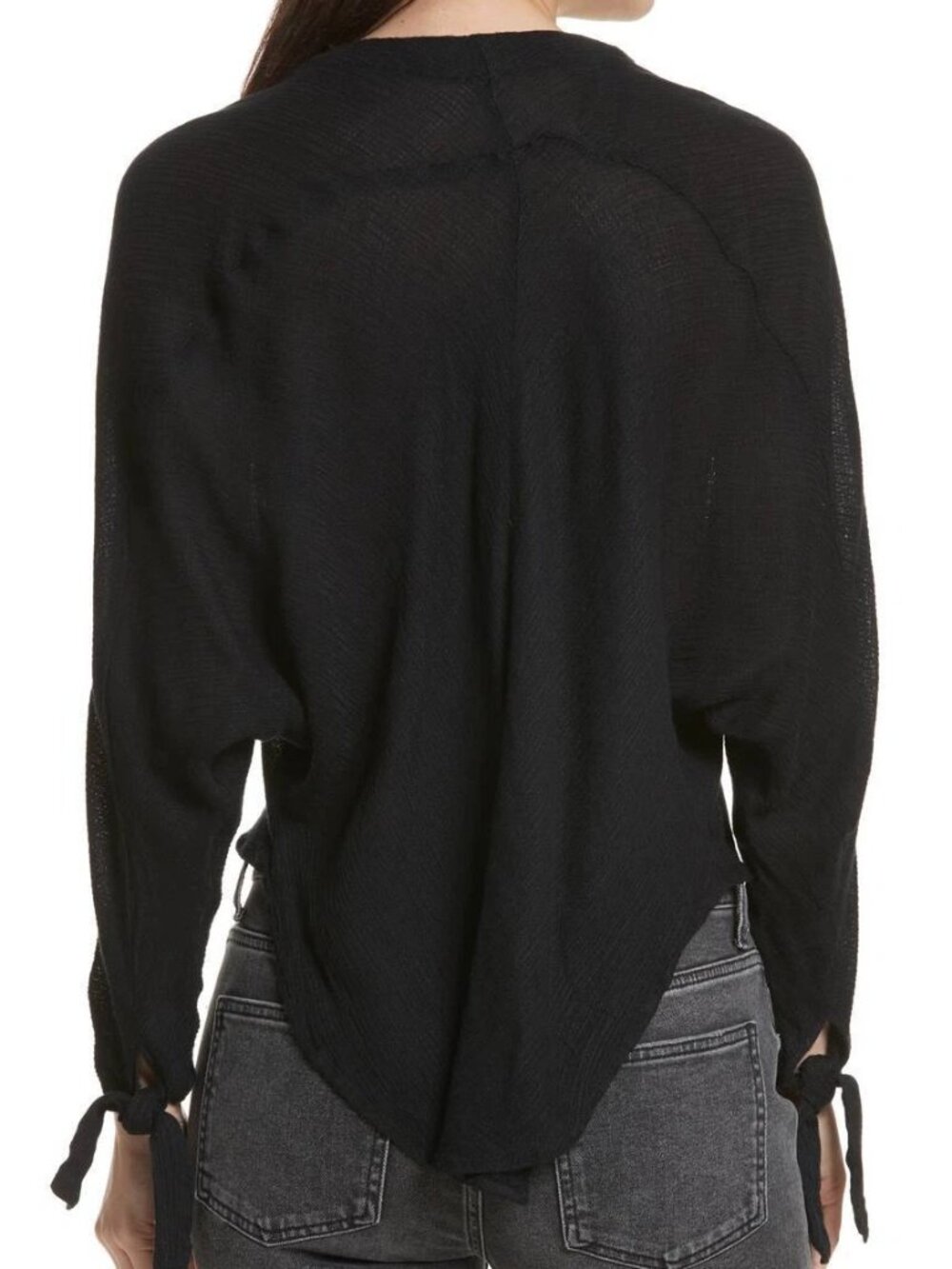Free People Morning Dolman Sleeve Semi-Sheer Oversized Top Size Large